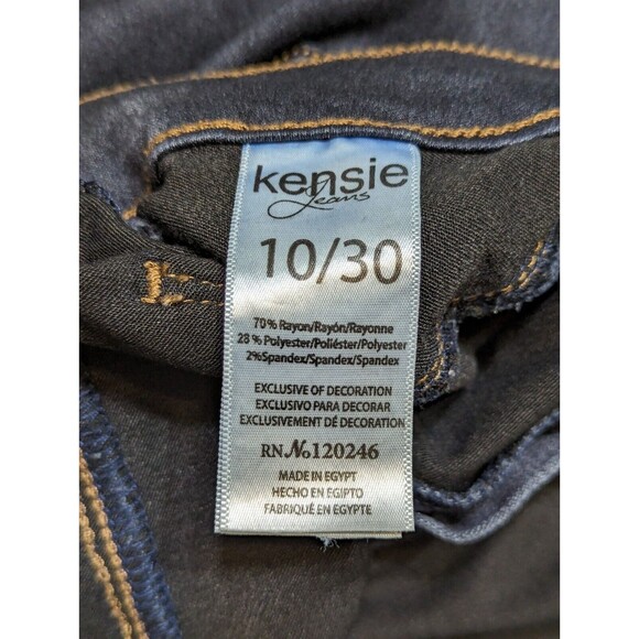 Kensie Jeans Effortless Ankle Womens Size 10/30 10 Mid Rise Blue Stretch Denim - Picture 11 of 11